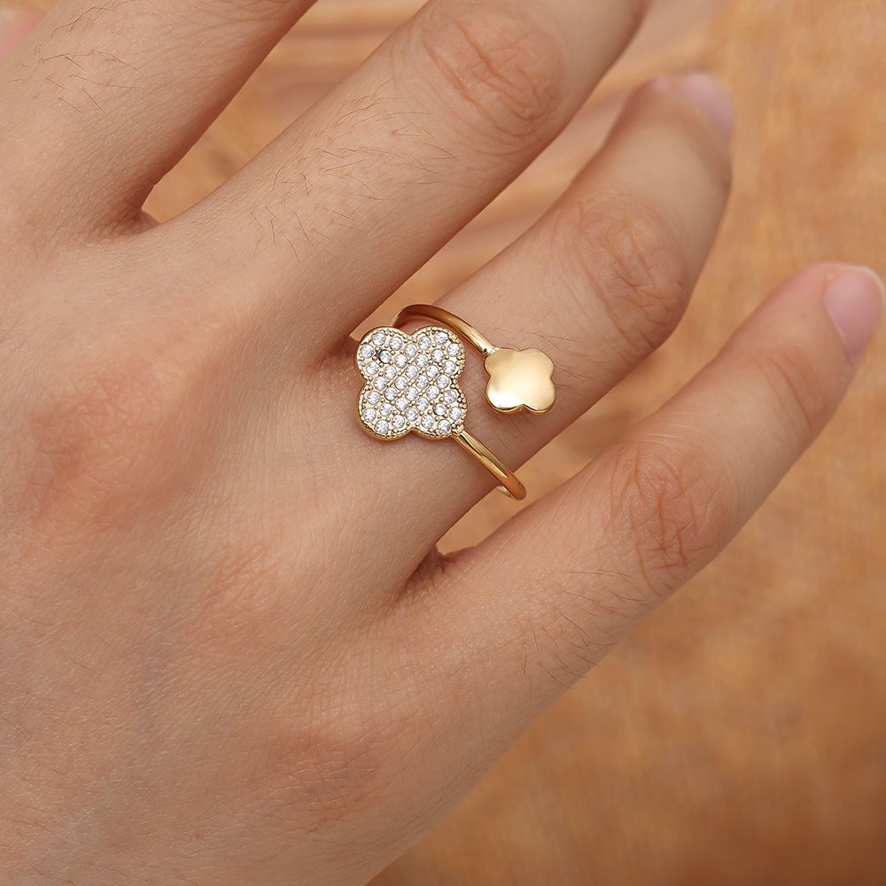 Diamanten lucky flower ring
