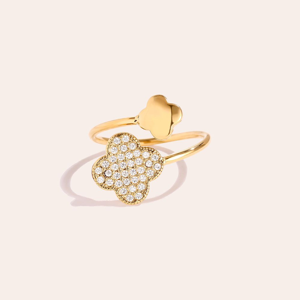 Diamanten lucky flower ring