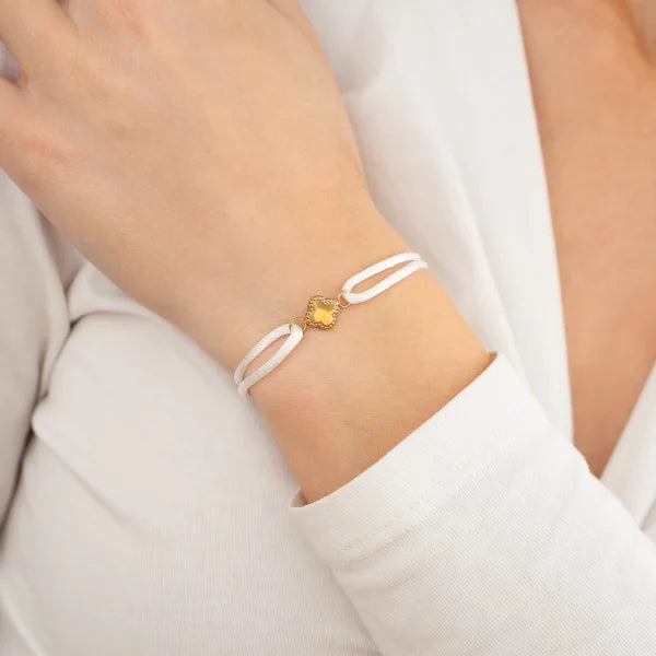 Dicht klavertje armbandje touw