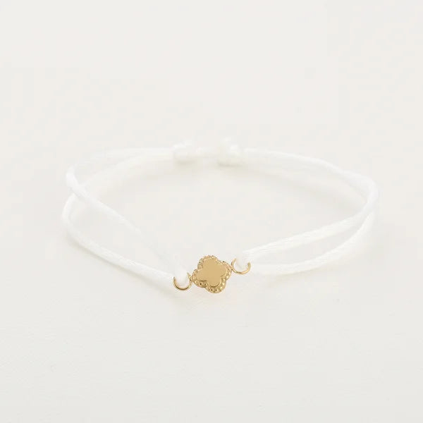 Dicht klavertje armbandje touw