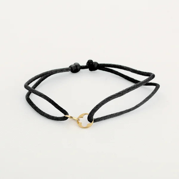 Klavertjes armband touw